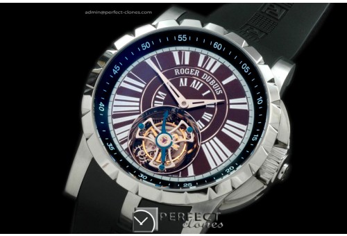 RD00073 Excalibur Tourbillon SS/RU Brown Flying Tourbillon