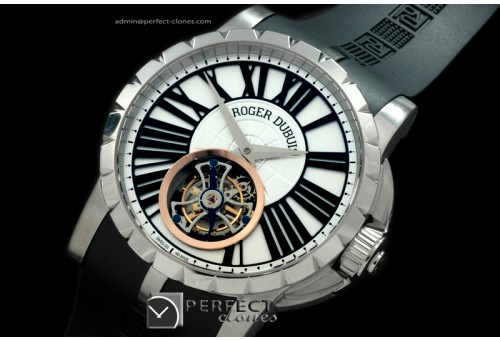 RD00071 Excalibur Tourbillon SS/RU White Flying Tourbillon