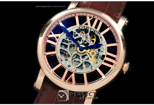 CARDC10022 Ronde De Cartier RG/LE Skeleton Asian 2813 21J H/W