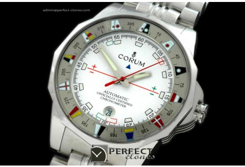 CO10011 Admiral's Cup SS White Swiss Eta 2824-2