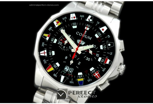 CO10203 Admiral's Cup Chronograph SS/SS Black Swiss Eta Qtz