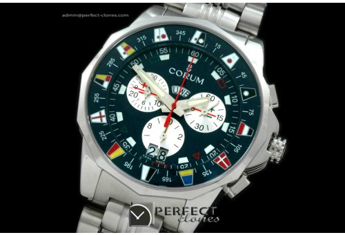 CO10206 Admiral's Cup Chronograph SS/SS Blue/Wht Swiss Eta Qtz
