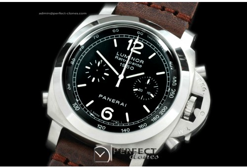 PN213I02 Pam 213I 195Split Chrono SS/RU Blk 28800