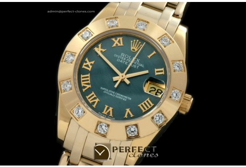 RLMPmF01103 FG 12 Diam Bez MOP Black Roman Swiss Eta 2836-2