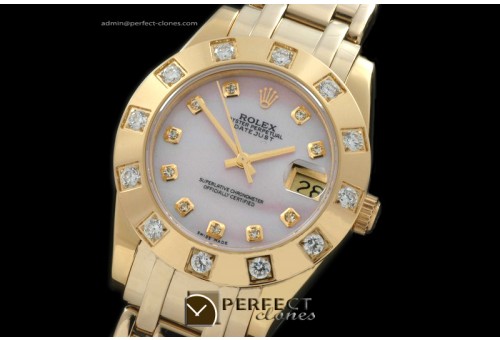 RLMPmF01122 FG 12 Diam Bez MOP Pink Diamond Swiss Eta 2836-2