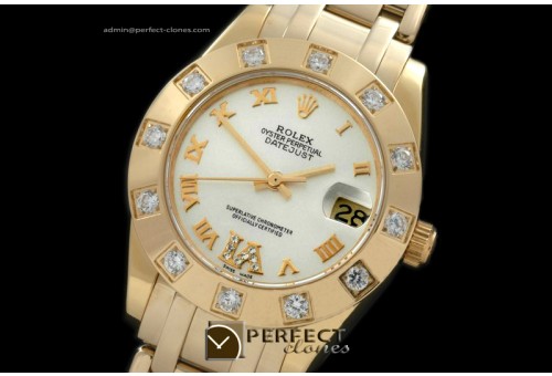 RLMPmF01111 FG 12 Diam Bez White Roman Swiss Eta 2836-2