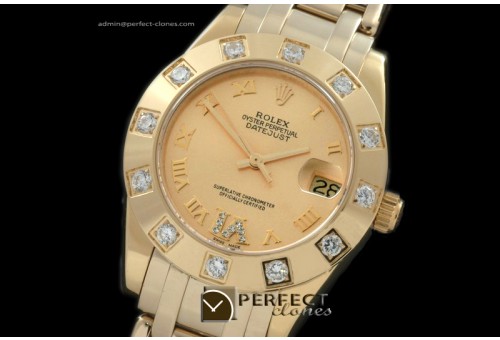 RLMPmF01114 FG 12 Diam Bez Gold Roman Swiss Eta 2836-2