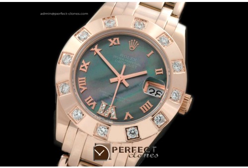 RLMPmR01118 FG 12 Diam Bez M-Green Roman Swiss Eta 2836-2