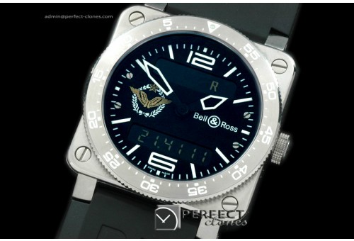 BR03TA-01006 BR03 Type Aviation SS/RU Black Swiss Eta Qtz