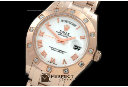 RLMPMR01108 RG 12 Diam Bez White Roman Swiss Eta 2836-2