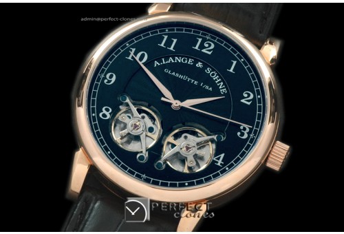 AL01067 1815 Duo Tourbillon RG/LE Black Asian 2813