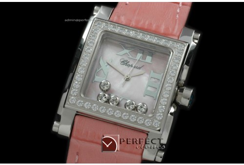 CP00012 Happy Sports Square SS/LE MOP Pink Swiss Quartz