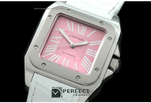 CARS00042WT Santos 10Mid SS/LE Pink Swiss Eta 2671