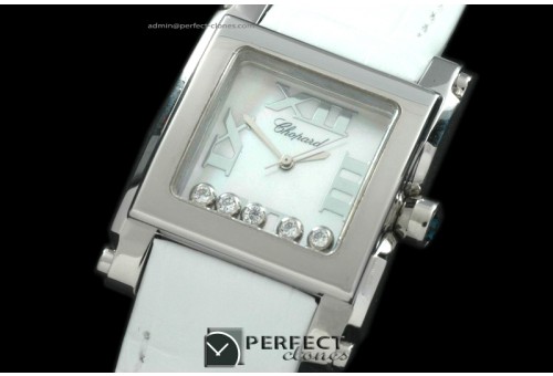 CP00001 Happy Sports Square SS/LE MOP White Swiss Quartz