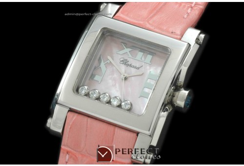 CP00002 Happy Sports Square SS/LE MOP Pink Swiss Quartz