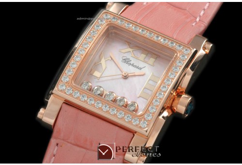 CP00017 Happy Sports Square RG/LE MOP Pink Swiss Quartz