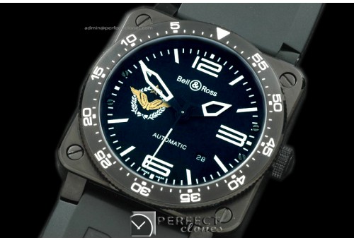 BR03TA-01014 BR03 Type Aviation PVD/RU Black Asian 2824