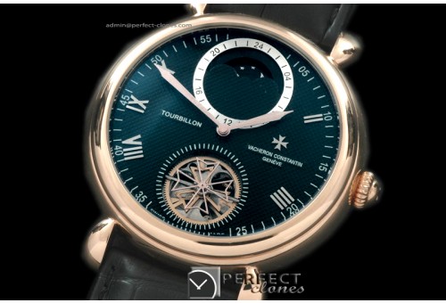 VCM10017 Malte Tourbillon/Moon Phase RG/LE Black Asian 2813