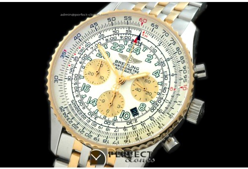 BLNVC10011 Navitimer Cosmonaute SS/YG White Asia 7750