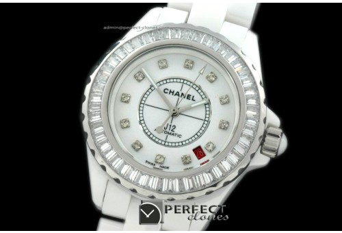 CHA0019J12 BN Limited Ed White Cer/Dia Men Asia Eta 2824-2