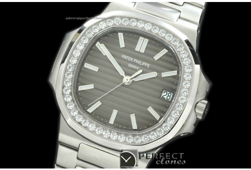 PP00007S Nautilis Jumbo SS/SS/Diam Grey Swiss SW 200