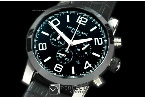 MB10057 Timewalker Chronograph SS/Cer/LE Black Quartz Chrono