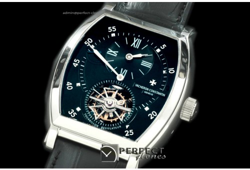 VCM00107 Malte Regulator Tourbillon SS/LE Blk Dial Flying Tourbi