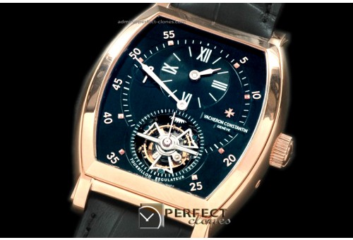 VCM00109 Malte Regulator Tourbillon RG/LE Blk Dial Flying Tourbi
