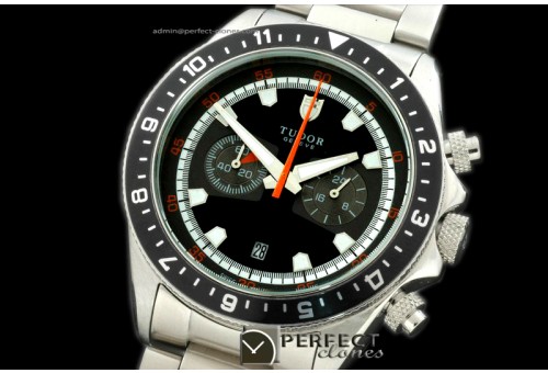 TU10012 Heritage Chrono SS/SS Black Jap Quartz Chrono