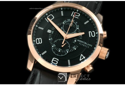 MB10048 Timewalker Flyback Chrono RG/LE Black Quartz Chrono