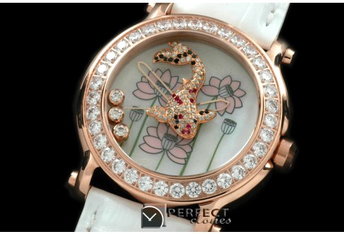 CP00063L Happy Sports Animal Kingdom RG/LE Diam White Swiss Qtz