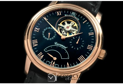 BP10057 Carrousel Tourbillon RG/LE Black Asian 2813