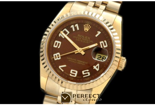 RDJMF01047 FG Jubliee Brown Numeral Swiss Eta 2836-2