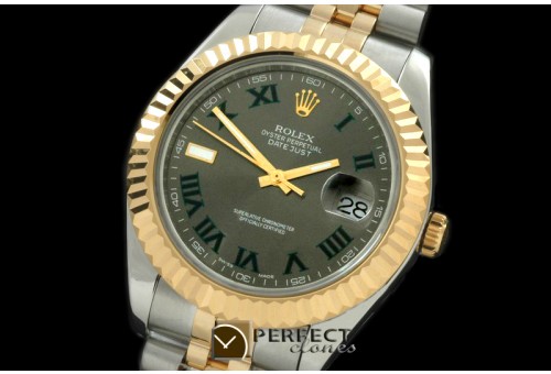 R41DJT00218 SS/YG Jubilee Fluted Grey Roman Asian Eta 2836-2 2