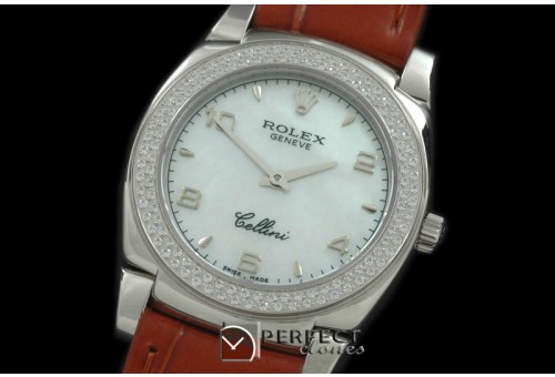 RLCL00123D Ladies Cellini SS/LE/Diam MOP White Num Swiss Quartz