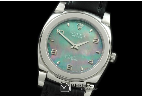 RLCL0013Ladies Cellini SS/LE MOP Green Num Swiss Quartz