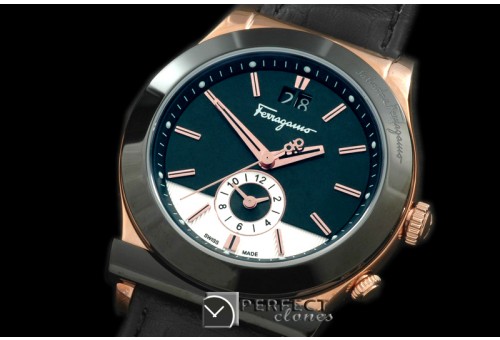 FGM10027 Men 1898 Series Duo Time RG/LE Blk Swiss Qtz /Boxset