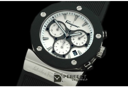 FGM01011 Gaucino Men Chrono SS/RU White Swiss Quartz /Boxset