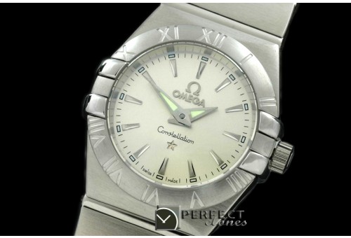 OMCOS00141 Double Eagle Ladies SS White Stk S-Qtz