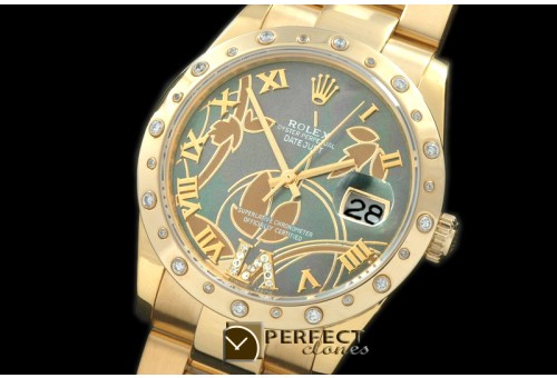 RDJMF06002 2011 Flora Oyster/Diam YG M-Green Swiss Eta 2836-2