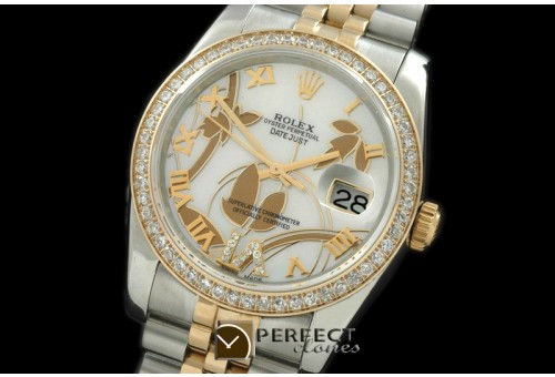 RDJmT06051 2011 Flora Jubilee/Diam SS/YG P-White Swiss Eta 2836-