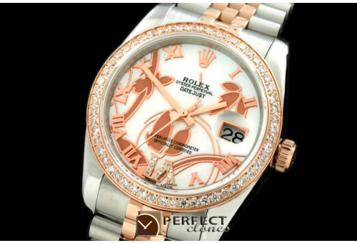 RDJMTR06051 2011 Flora Jubilee/Diam SS/RG P-White Swiss Eta 2836