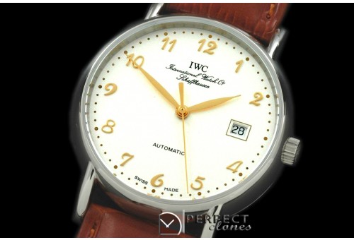 IWPT01007 Portofino Automatic SS/LE White/Gold Num Asia 2892