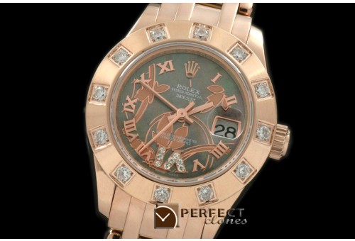 RLMPLFR06002 2011 Flora 12-Diam RG M-Green Swiss Eta 2671-2