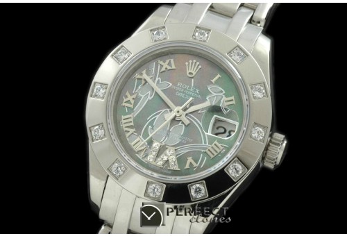 RLMPLS06002 2011 Flora 12-Diam SS M-Green Swiss Eta 2671-2
