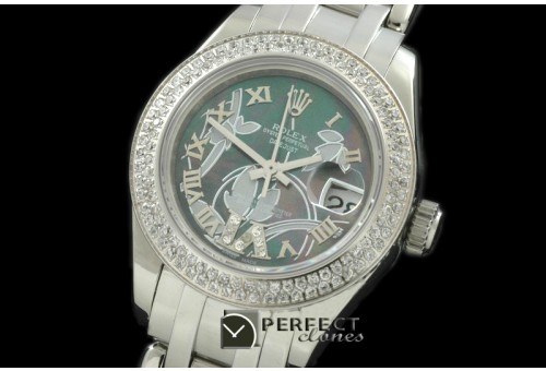 RLMPLS06022 2011 Flora 2Diam SS M-Green Swiss Eta 2671-2