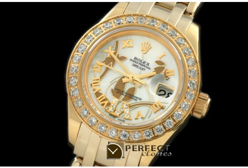 RLMPLF06011 2011 Flora Diam YG P-White Swiss Eta 2671-2