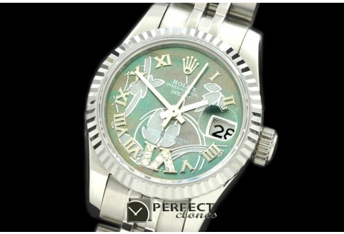 RDJLS06042 2011 Flora Jubilee/Fluted SS M-Green Swiss Eta 2671-2