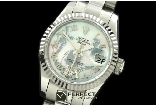 RDJLS06011 2011 Flora Pres/Fluted SS P-White Swiss Eta 2671-2