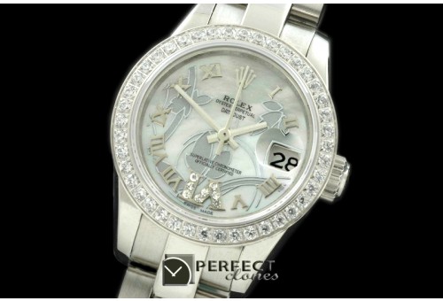 RDJLS06081 2011 Flora Oyster/Diam SS P-White Swiss Eta 2671-2